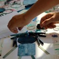 making art with shibori tools!